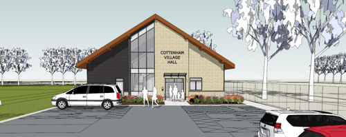 Artist's impression of the new village hall