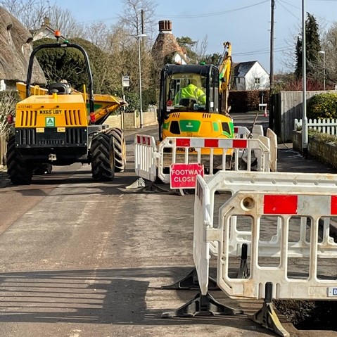 Photo of an excavator carrying out work