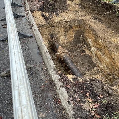 Photo of cast iron water main