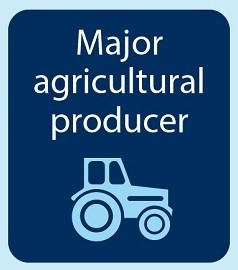 Graphic stating "leading agricultural producer"