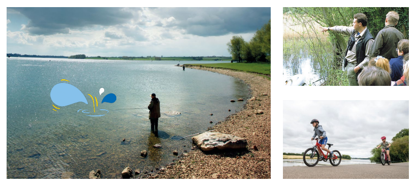 Image of leisure activities on a reservoir
